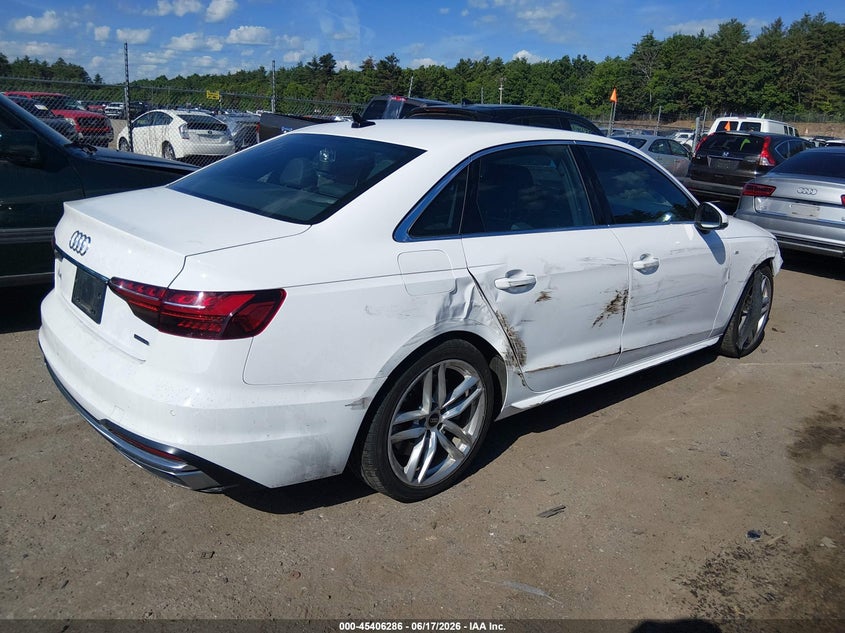Vin: waueaaf48pn016315, lot: 45904309, audi a4 premium plus 45 tfsi s line quattro s tronic 20234