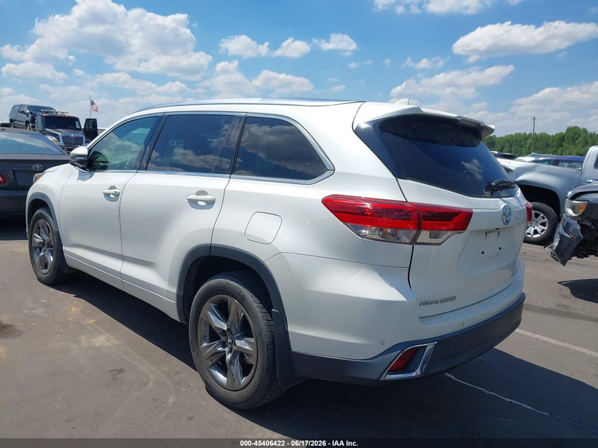 Vin: 5tddzrfh6hs463830, lot: 45904444, toyota highlander limited platinum 20173