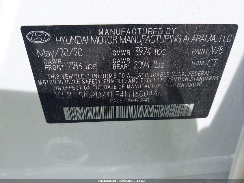 2020 HYUNDAI ELANTRA SE — Photo 9