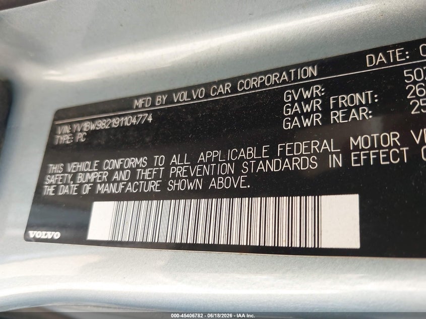 2009 VOLVO V70 WAGON 3.2L I-6 DOHC, VVT, 235HP