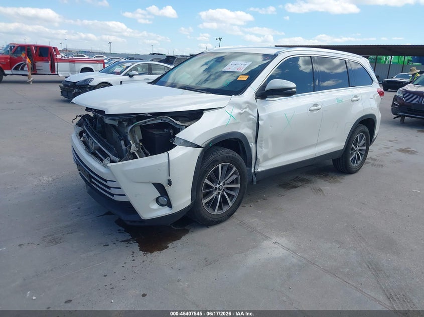 Vin: 5tdkzrfh4ks555484, lot: 45905568, toyota highlander xle 20192