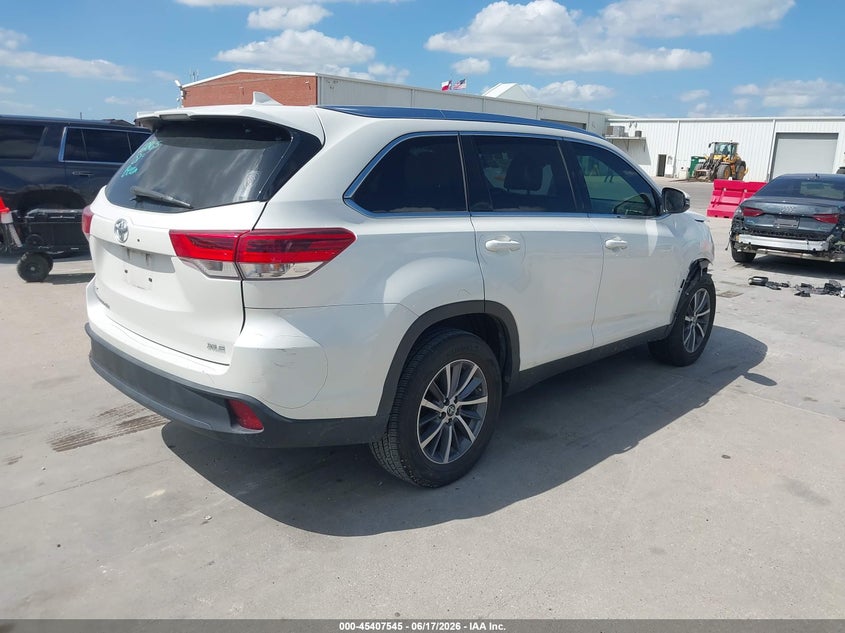 Vin: 5tdkzrfh4ks555484, lot: 45905568, toyota highlander xle 20194
