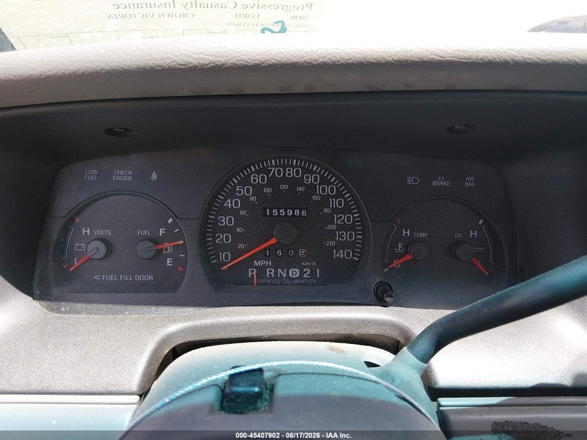 2000 Ford Crown Victoria Police Interceptor VIN: 2FAFP71W4YX136474 Lot: 45407902