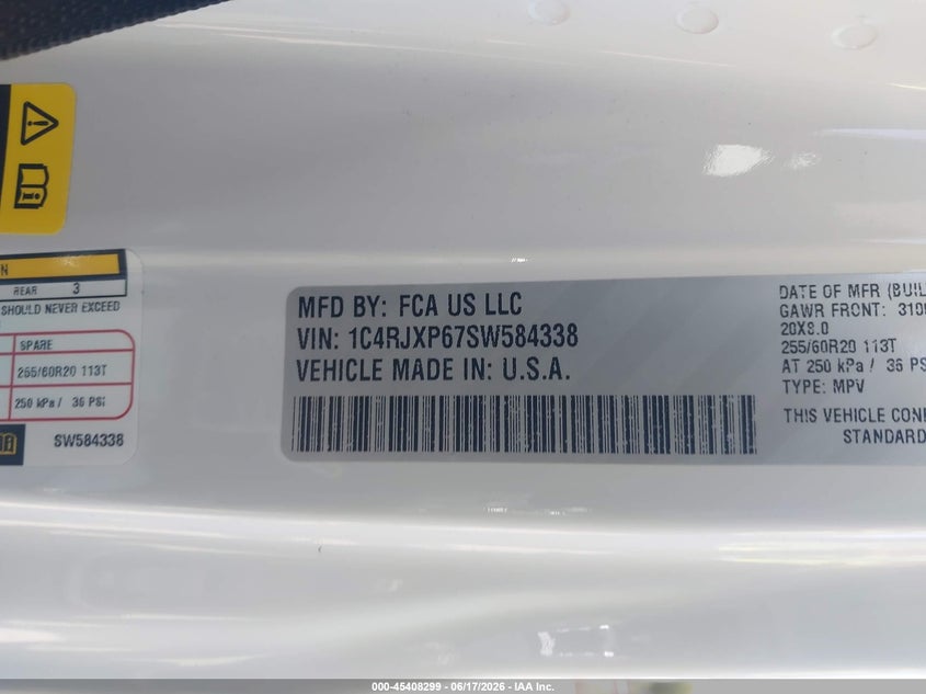 2025 Jeep Wrangler 4Xe Sahara 4Xe VIN: 1C4RJXP67SW584338 Lot: 45408299