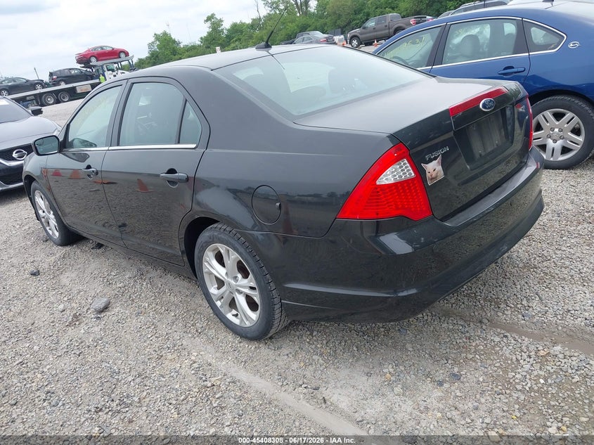 Vin: 3fahp0ha9cr276084, lot: 45906330, ford fusion se 20123