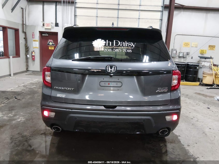 2021 Honda Passport Awd Elite VIN: 5FNYF8H07MB033279 Lot: 45408411