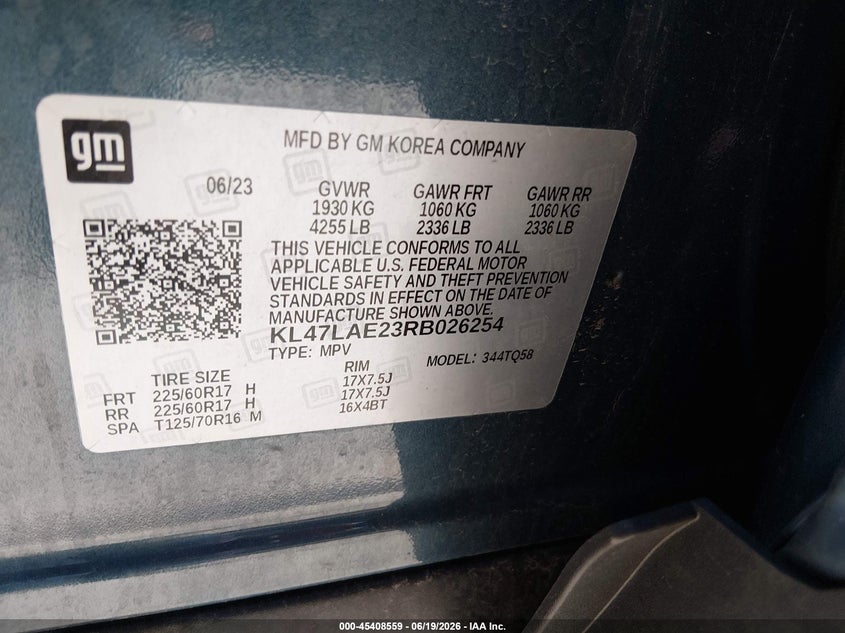 2024 Buick Envista Preferred Fwd VIN: KL47LAE23RB026254 Lot: 45408559