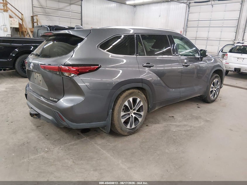 Vin: 5tdhzrbh8ms135455, lot: 45906835, toyota highlander xle 20214