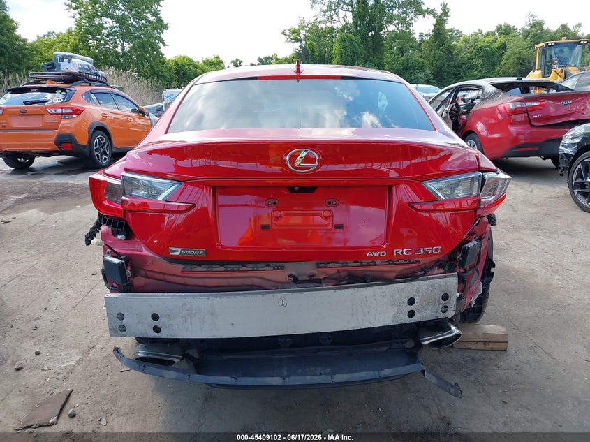 2015 Lexus Rc 350 VIN: JTHSE5BC8F5001678 Lot: 45409102