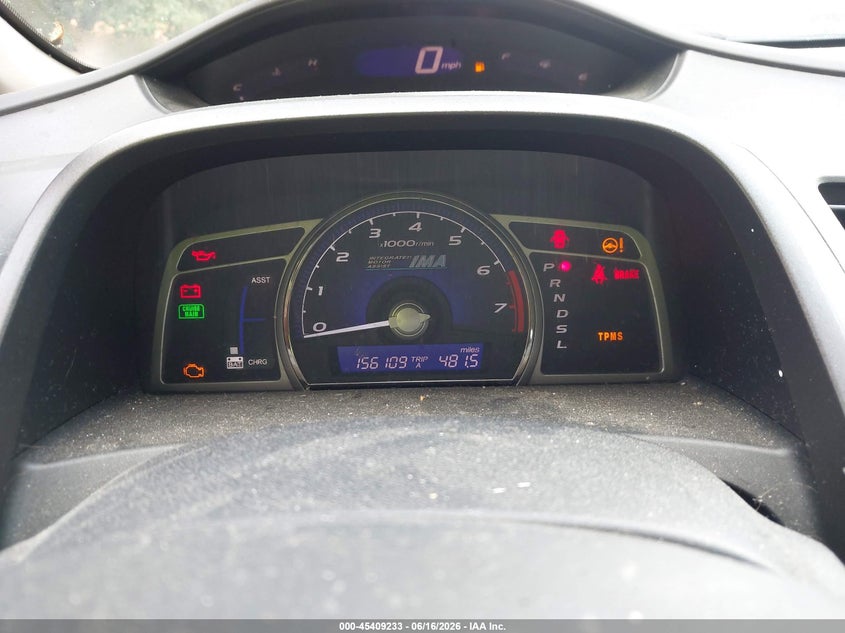 2009 HONDA CIVIC SEDAN 1.3L I-4 VVT, 93HP
