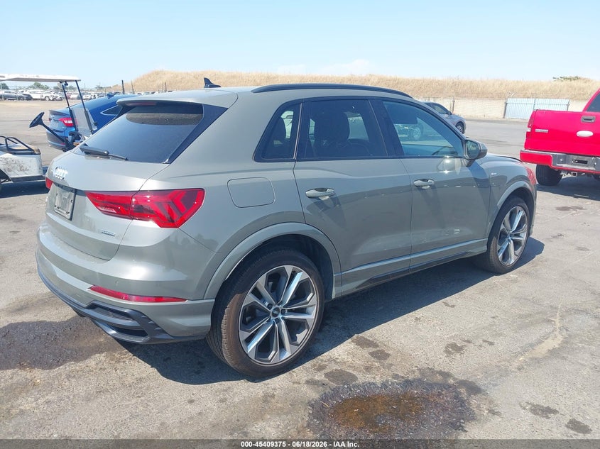 Vin: wa1eecf3xm1011026, lot: 45907397, audi q3 premium plus 45 tfsi s line quattro tiptronic 20214