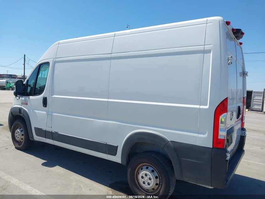 Vin: 3c6lrvbg0me515921, lot: 45907409, ram promaster 1500 high roof 136 wb 20213