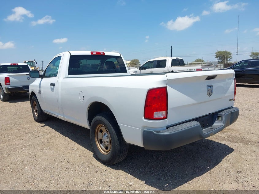 Vin: 3c6jr6dg3hg664666, lot: 45907604, ram 1500 tradesman  4x2 8' box 20173
