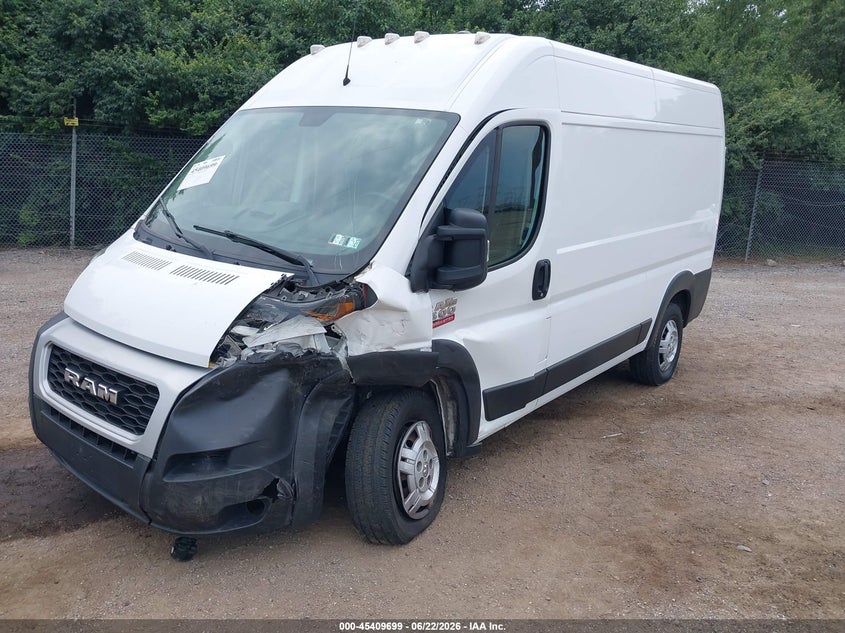 Vin: 3c6lrvbg7me516287, lot: 45907721, ram promaster 1500 high roof 136 wb 20212