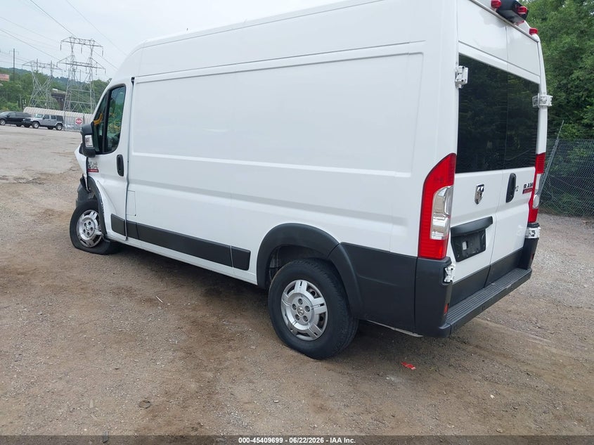 Vin: 3c6lrvbg7me516287, lot: 45907721, ram promaster 1500 high roof 136 wb 20213