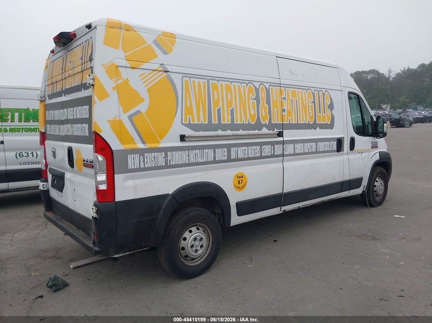 Vin: 3c6trvdg2le101535, lot: 45908221, ram promaster 2500 high roof 159 wb 20204