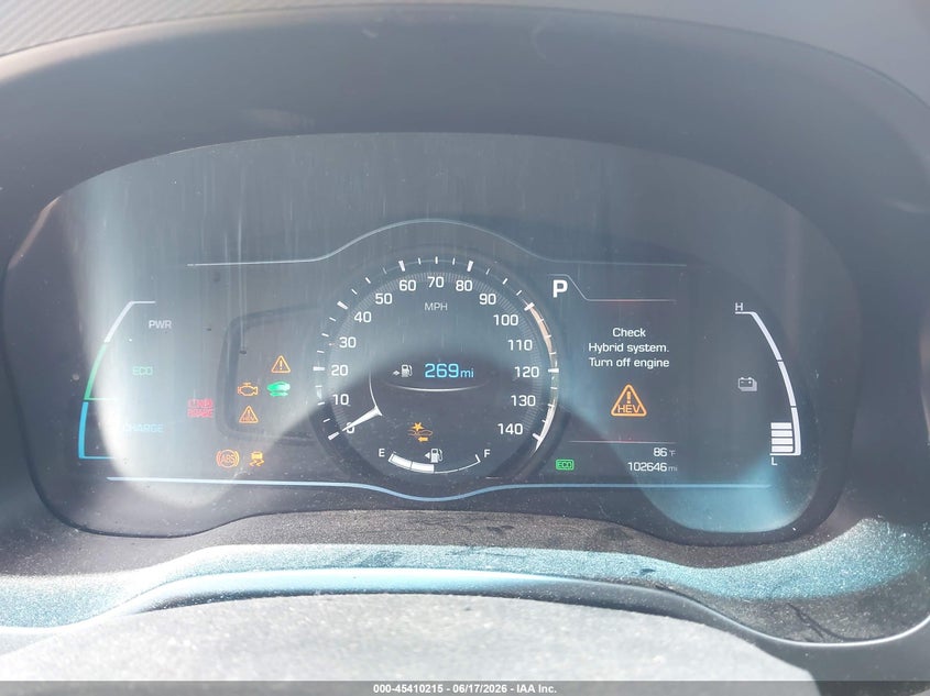 2019 Hyundai Ioniq Hybrid Sel VIN: KMHC75LC9KU120673 Lot: 45410215