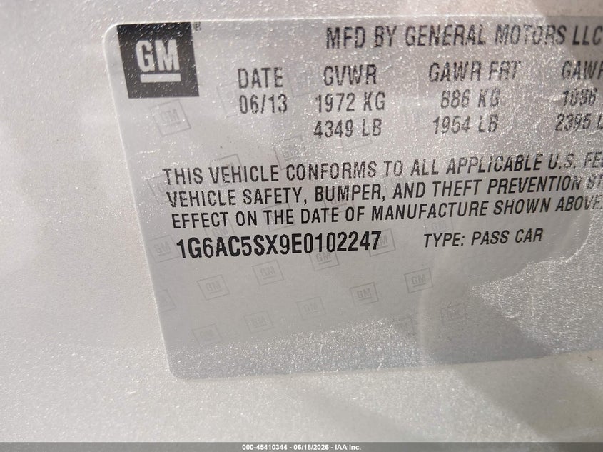 2014 Cadillac Ats Performance VIN: 1G6AC5SX9E0102247 Lot: 45410344