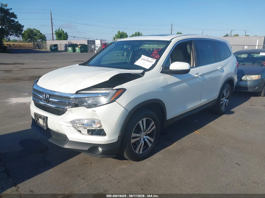 Vin: 5fnyf5h70gb031342, lot: 45908447, honda pilot ex-l 20162