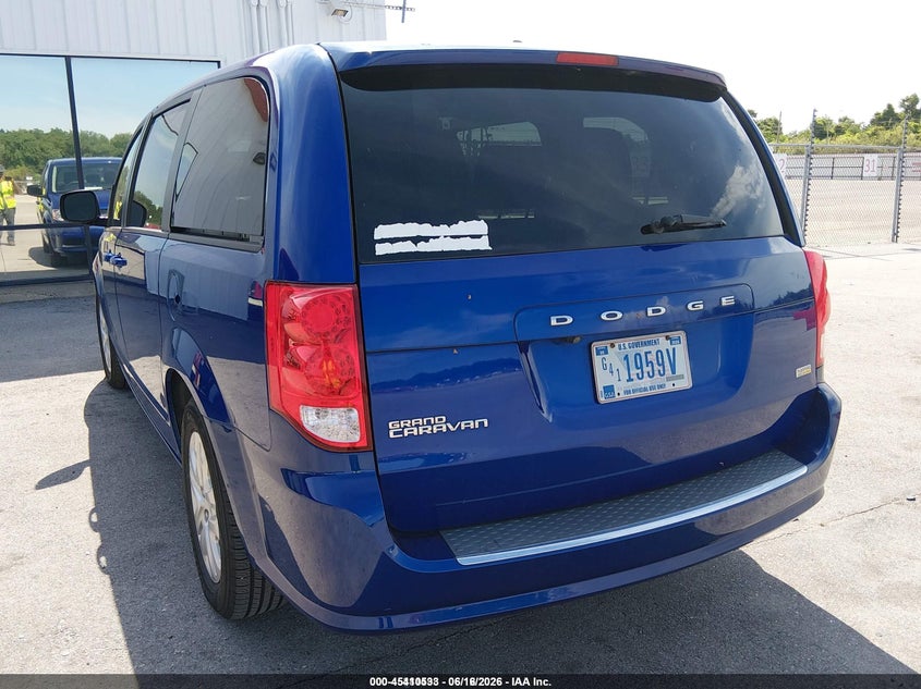 Vin: 2c4rdgbg9jr273329, lot: 45908555, dodge grand caravan se 20183