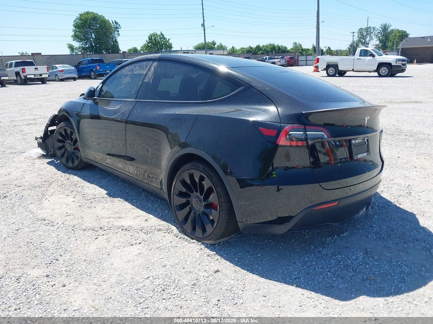 Vin: 5yjygdef9mf081932, lot: 45908735, tesla model y performance dual motor all-wheel drive 20213