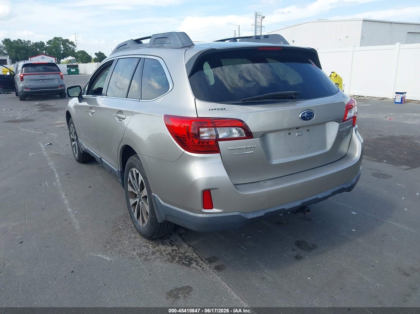 Vin: 4s4bsbnc7f3316404, lot: 45908869, subaru outback 2.5i limited 20153
