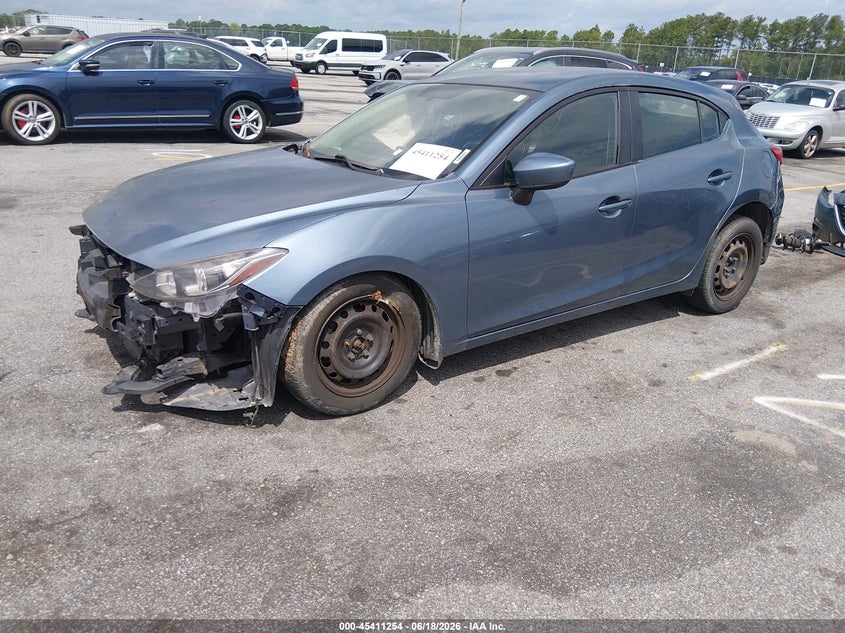 Vin: 3mzbm1j71gm304098, lot: 45909277, mazda mazda3 i sport 20162