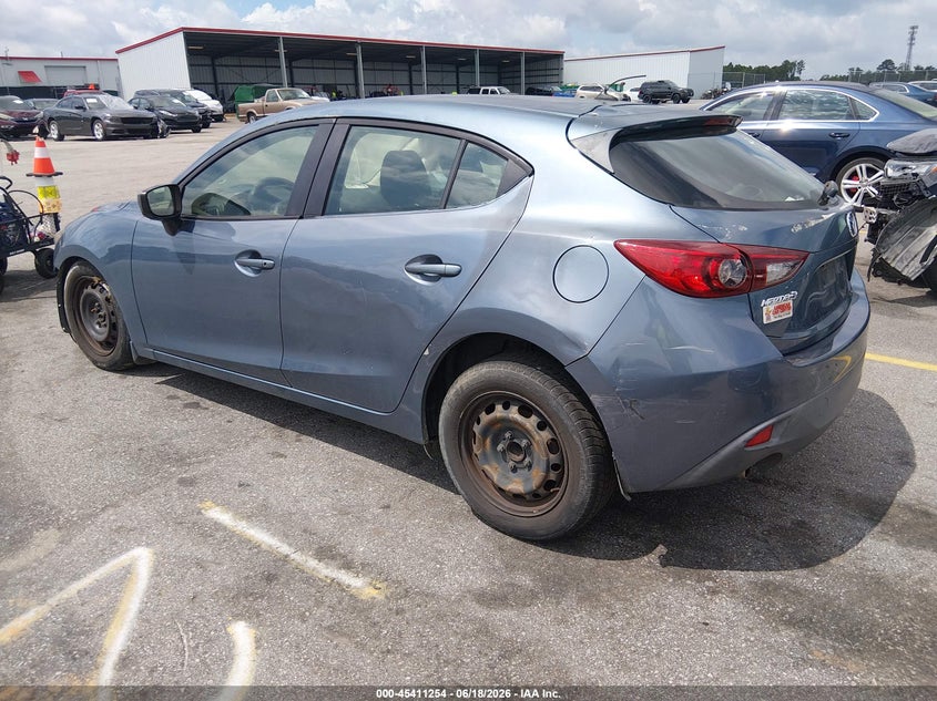 Vin: 3mzbm1j71gm304098, lot: 45909277, mazda mazda3 i sport 20163