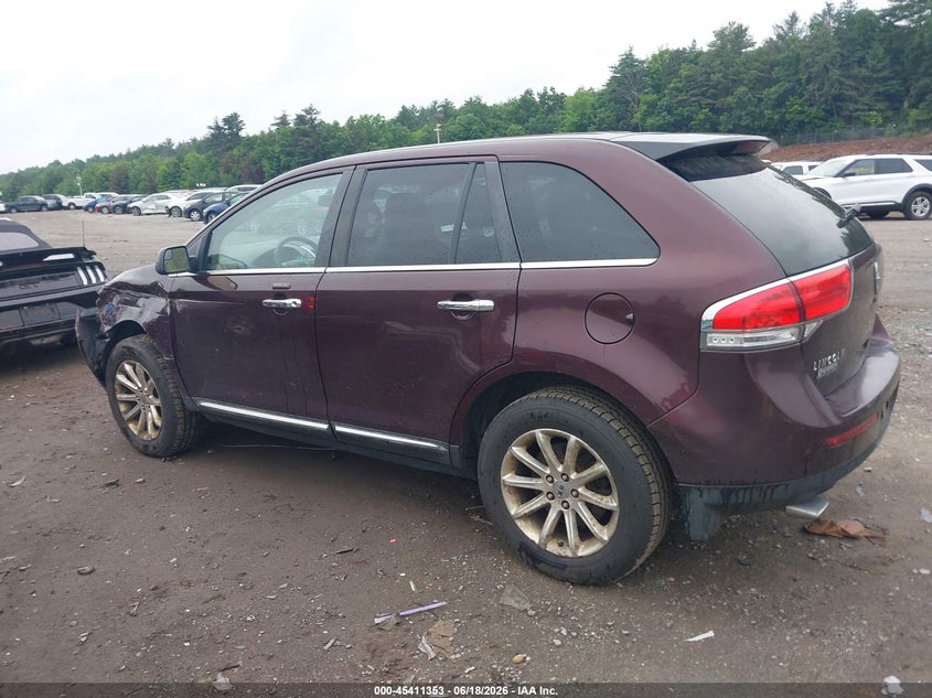 Vin: 2lmdj8jk2bbj23989, lot: 45909375, lincoln mkx 20113