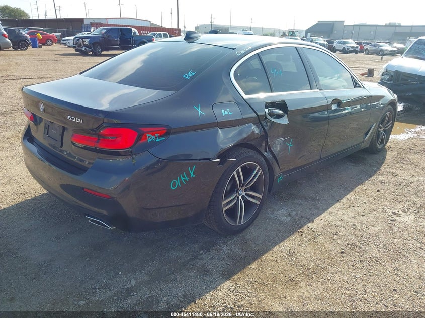 Vin: wba53bh09mwx10107, lot: 45909502, bmw 530i 20214