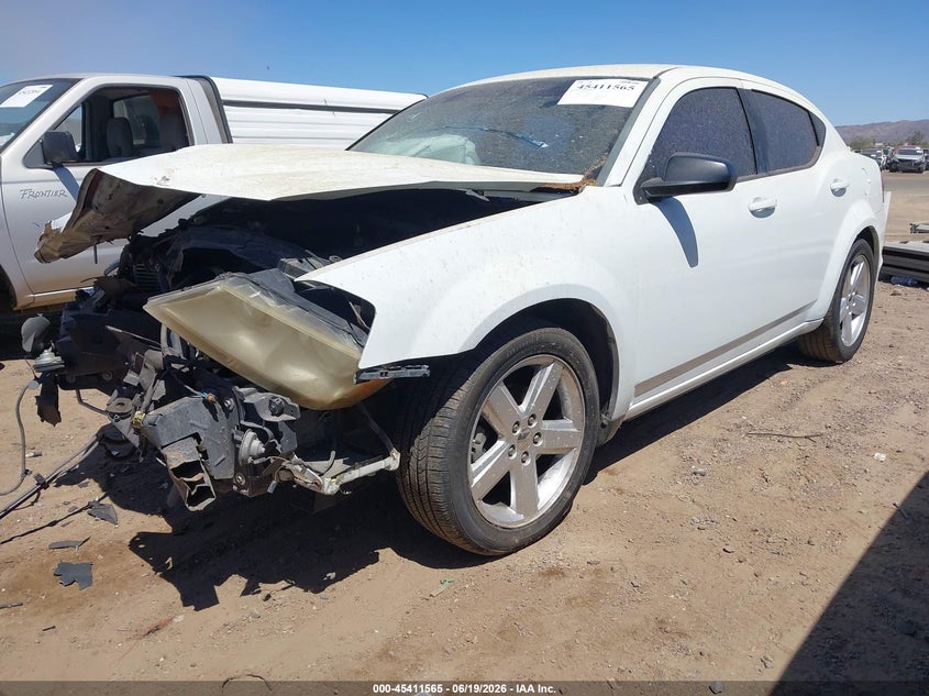 Vin: 1c3cdzabxdn725382, lot: 45909587, dodge avenger se 20132