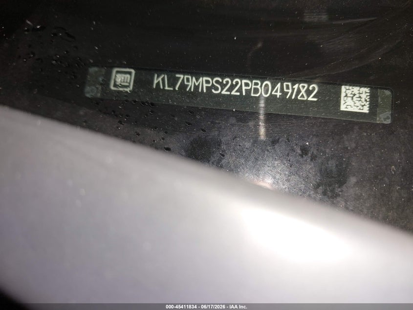 VIN KL79MPS22PB049182 2023 CHEVROLET TRAILBLAZER FWD LT