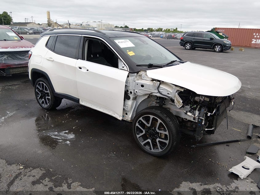 Vin: 3c4njdcb9ht665839, lot: 45910199, jeep new compass limited 4x4 20171