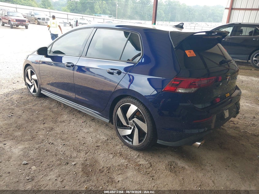 Vin: wvw3a7cd2pw154220, lot: 45910388, volkswagen golf gti 2.0t se 20233