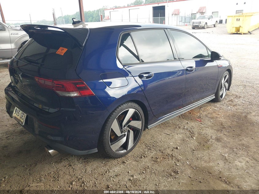 Vin: wvw3a7cd2pw154220, lot: 45910388, volkswagen golf gti 2.0t se 20234