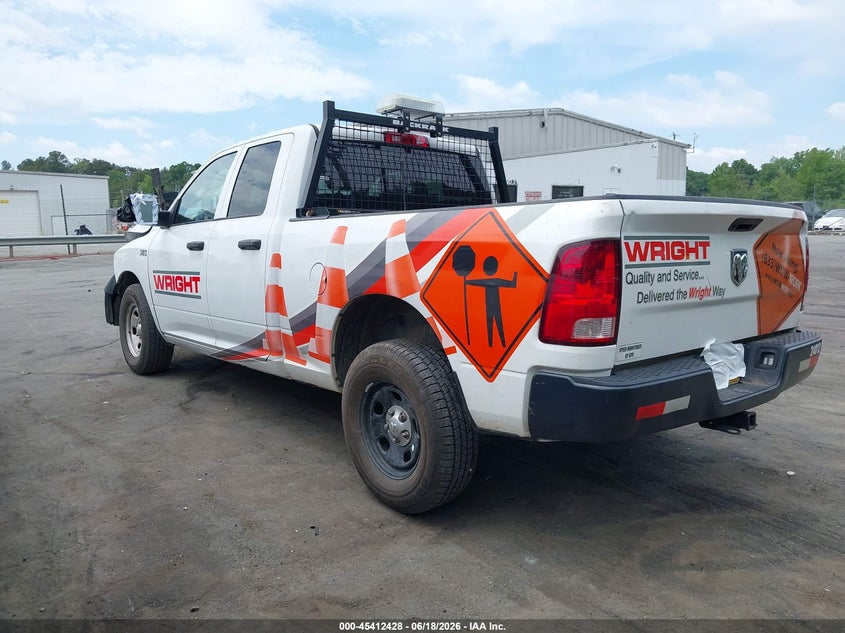 Vin: 1c6rr6fg9ps535595, lot: 45910450, ram 1500 classic tradesman  4x2 6'4 box 20233