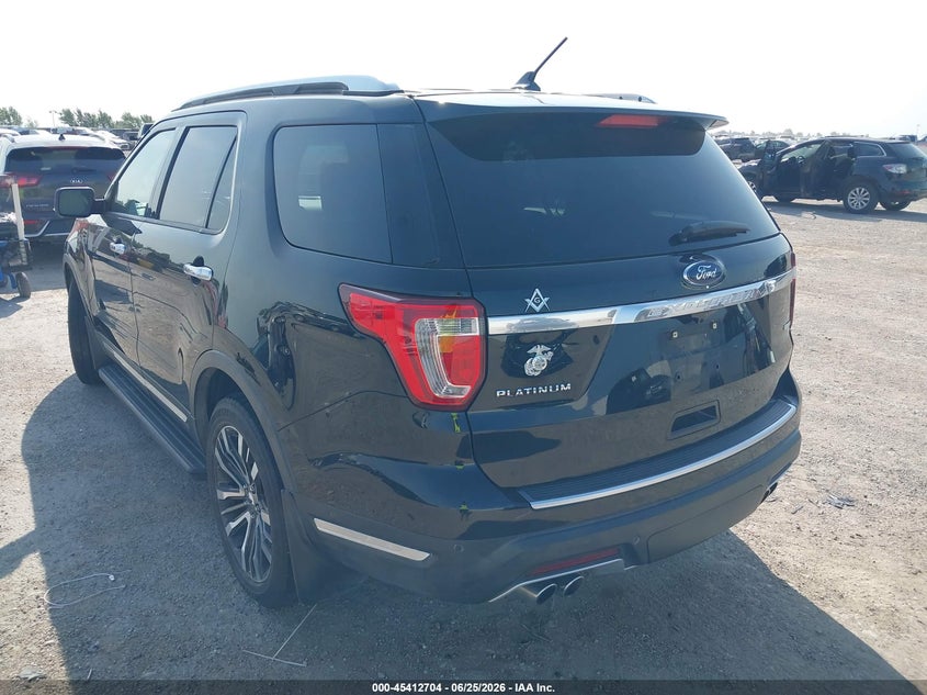 Vin: 1fm5k8ht2jgb02353, lot: 45910726, ford explorer platinum 20183