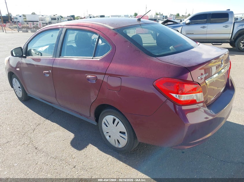2019 MITSUBISHI MIRAGE SEDAN 1.2L I-3 DOHC, VVT, 78HP