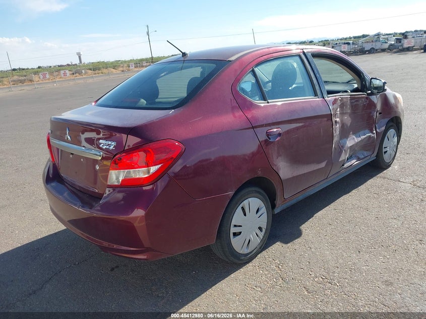 2019 MITSUBISHI MIRAGE SEDAN 1.2L I-3 DOHC, VVT, 78HP