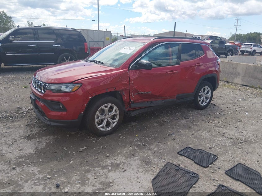 Vin: 3c4njdbn6rt175680, lot: 45911491, jeep compass latitude 4x4 20242