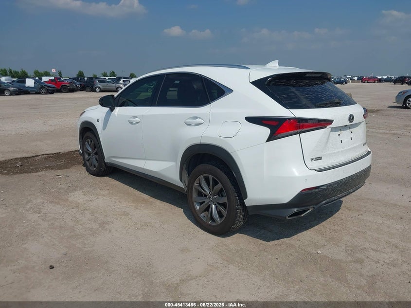 Vin: jtjsarbz1m2201774, lot: 45911508, lexus nx 300 f sport 20213