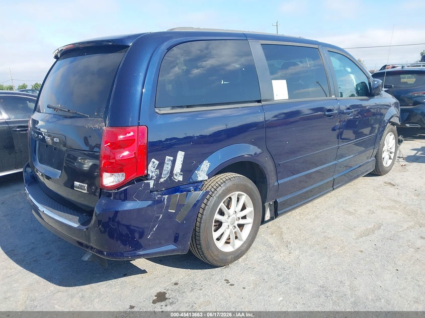 Vin: 2c4rdgcgxdr738283, lot: 45911685, dodge grand caravan sxt 20134
