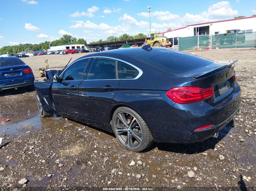 Vin: wba4j7c52kbm75975, lot: 45911691, bmw 440i gran coupe xdrive 20193