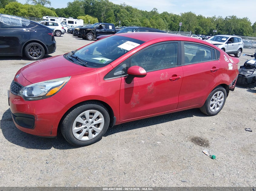 Vin: knadm4a3xd6294707, lot: 45911908, kia rio lx 20132