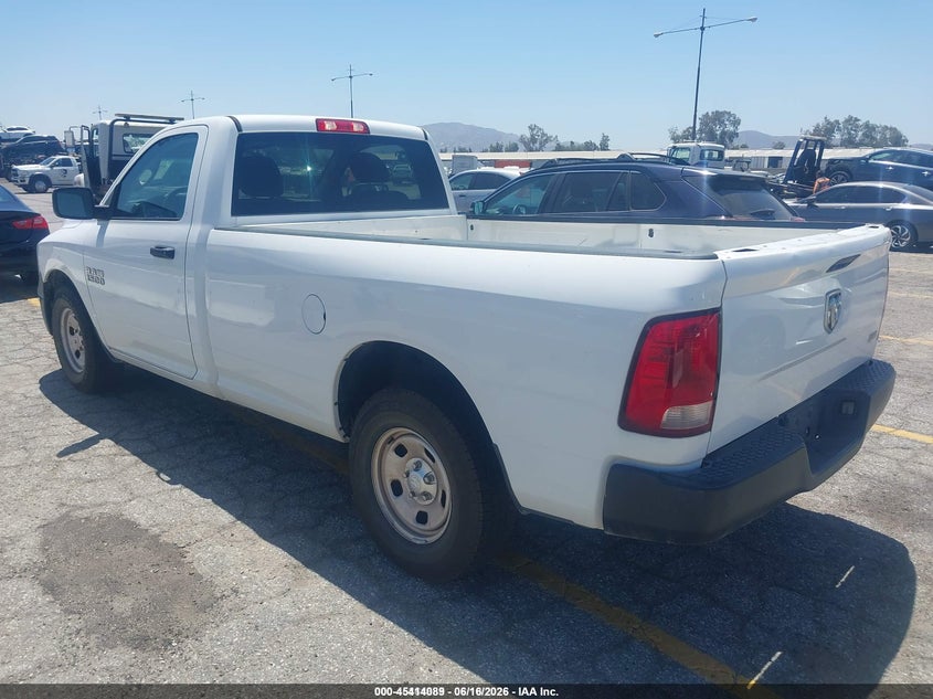 Vin: 3c6jr6dg4jg321497, lot: 45912111, ram 1500 tradesman  4x2 8' box 20183