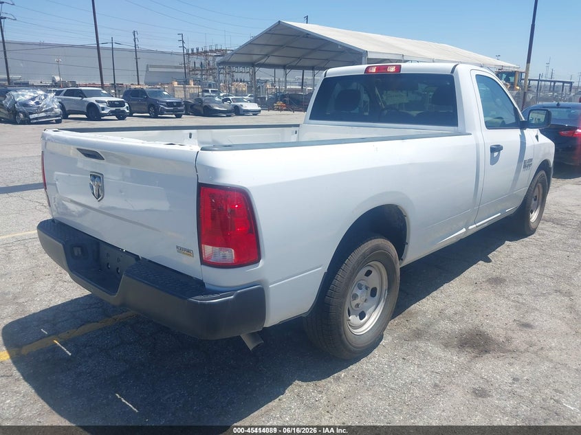 Vin: 3c6jr6dg4jg321497, lot: 45912111, ram 1500 tradesman  4x2 8' box 20184