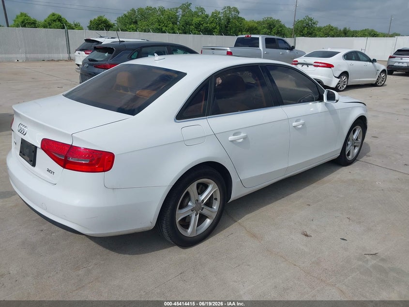 Vin: wauafafl2da157410, lot: 45912437, audi a4 2.0t premium 20134