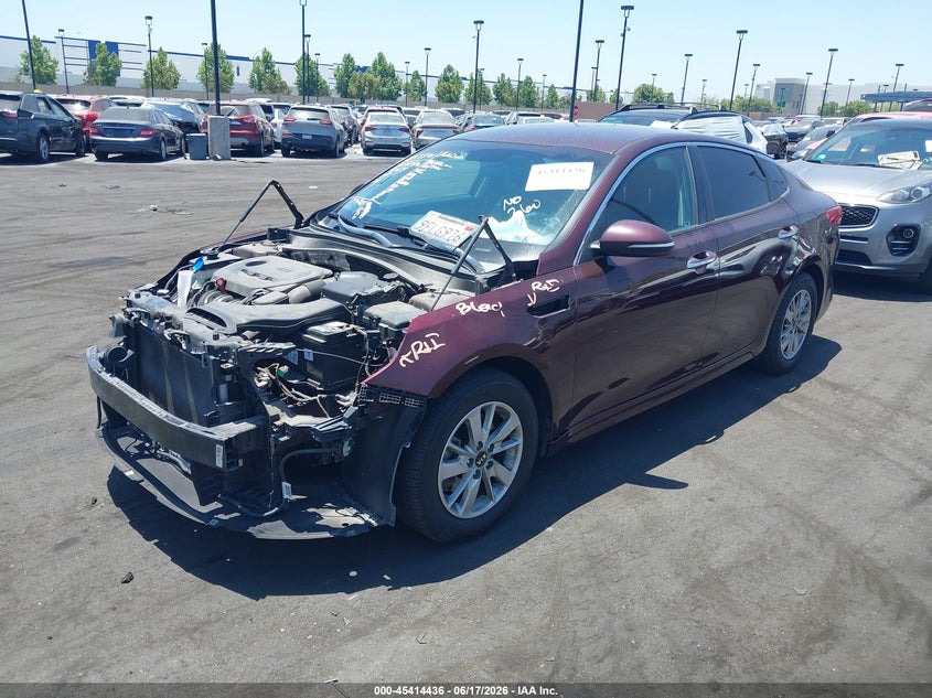 Vin: 5xxgt4l34gg109797, lot: 45912458, kia optima lx 20162