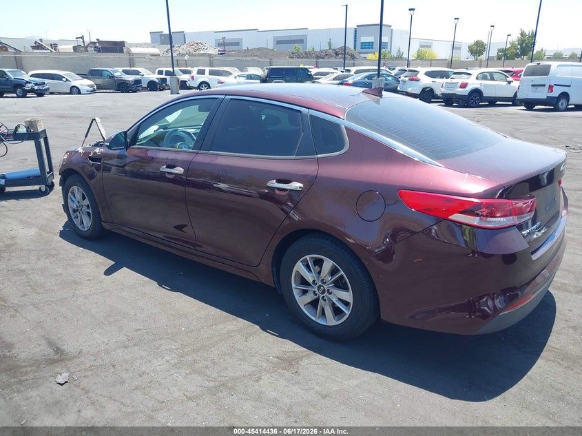 Vin: 5xxgt4l34gg109797, lot: 45912458, kia optima lx 20163