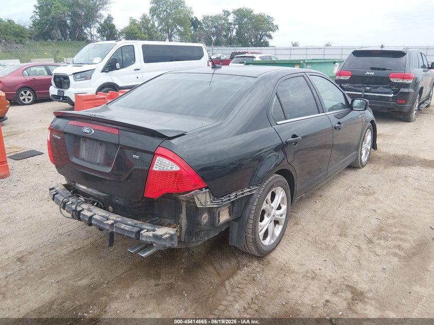 Vin: 3fahp0ha3cr124754, lot: 45912687, ford fusion se 20124